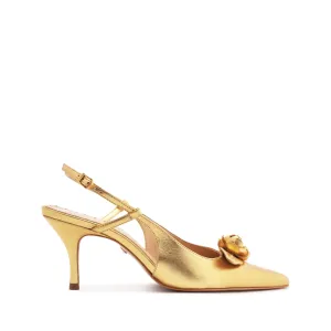 Alma Sling Metallic Leather Pump