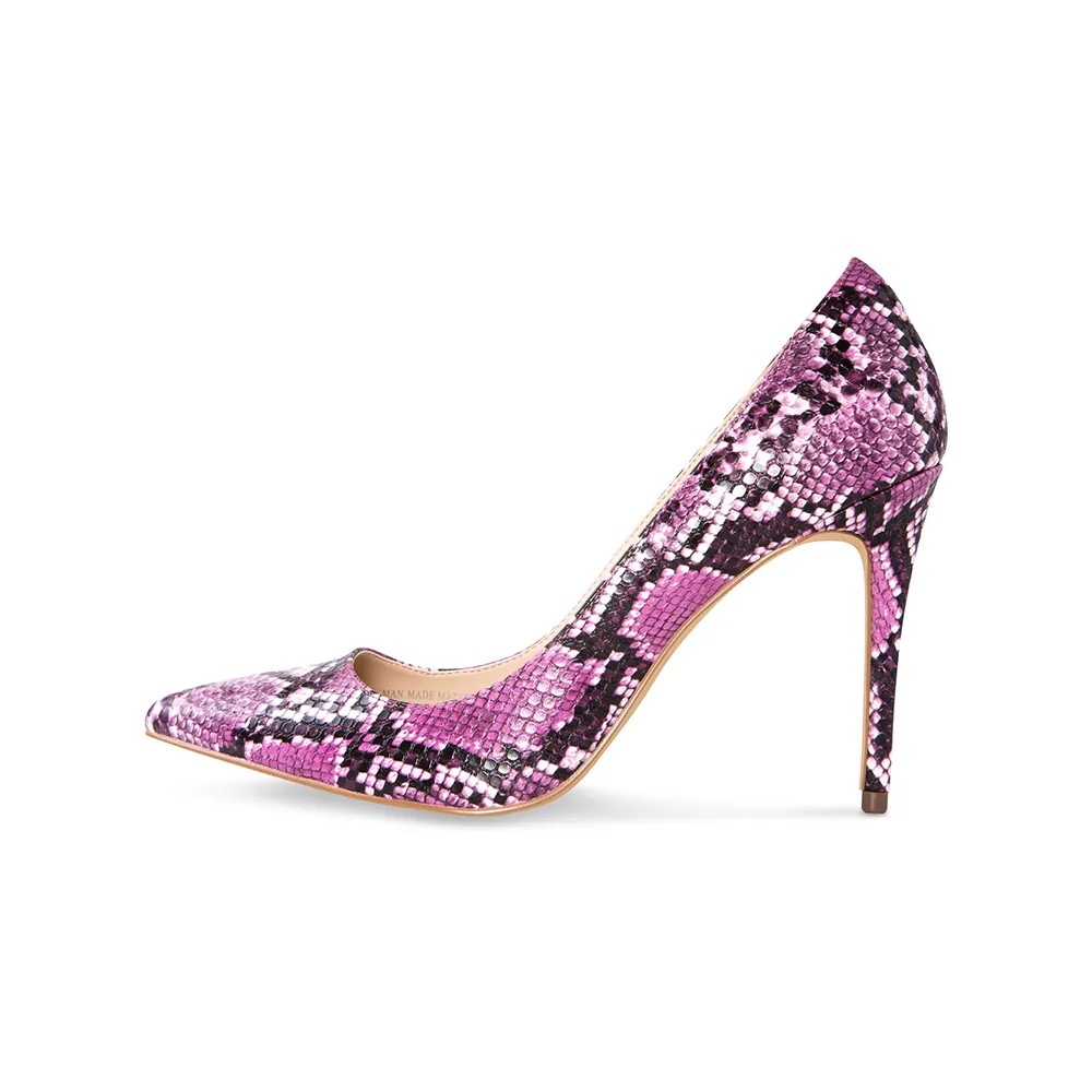 Azar Purple Vegan Snake Pumps