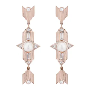 Babylon Long Earrings - Pinkgold