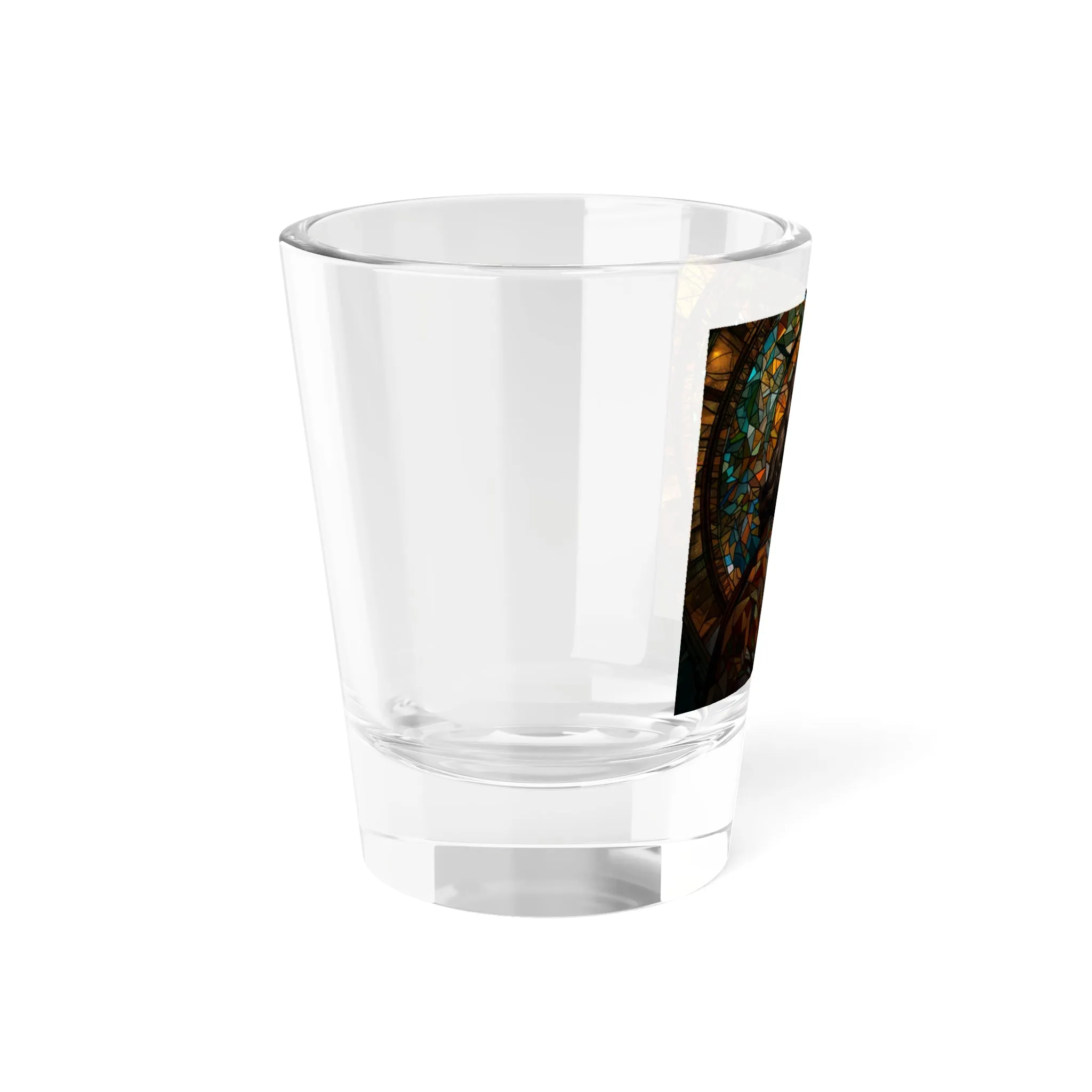 Benjamin Franklin Stained Glass Shot Glass, 1.5oz