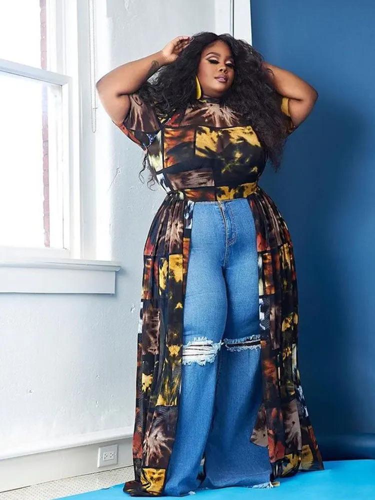 Bold Artistry Plus Size Two-Piece Maxi Dress