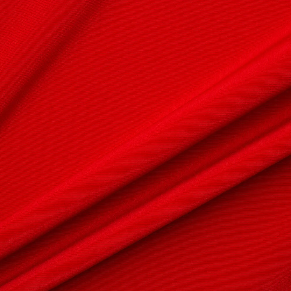 Bright Red Satin Backed Crêpe