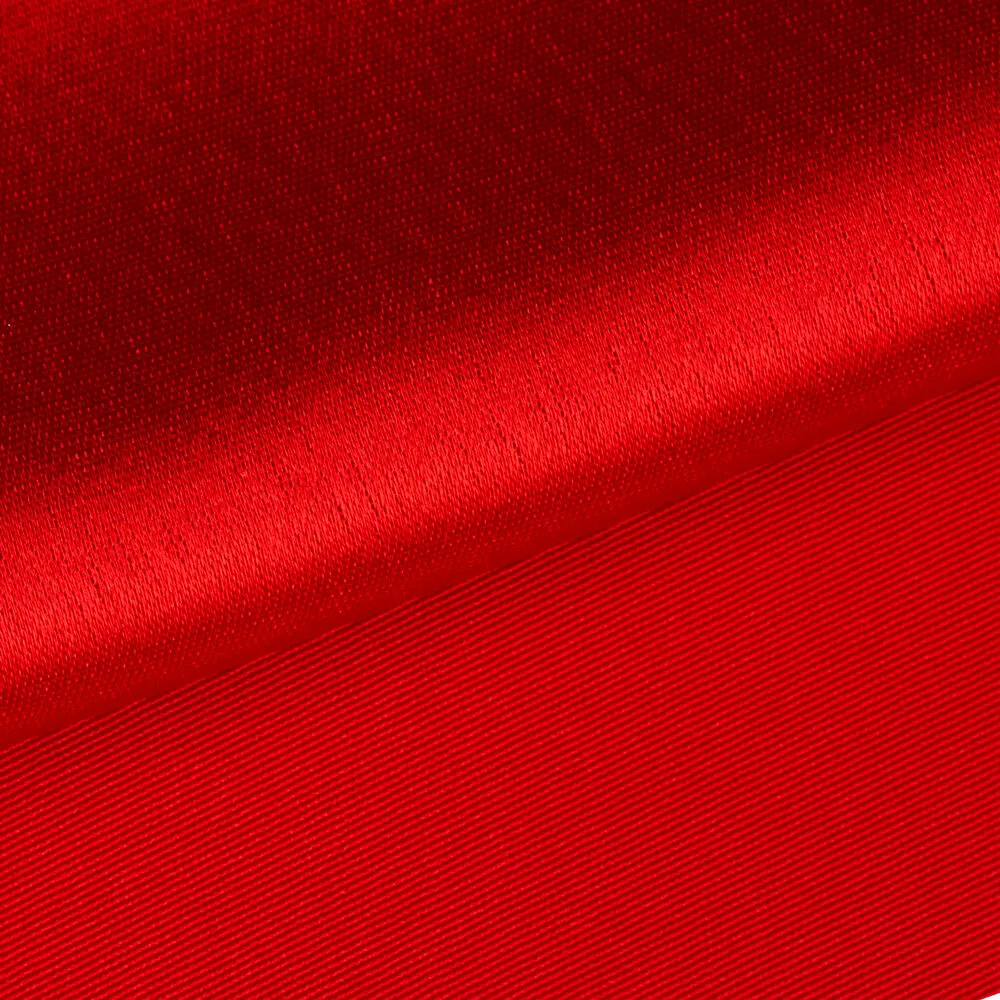 Bright Red Satin Backed Crêpe