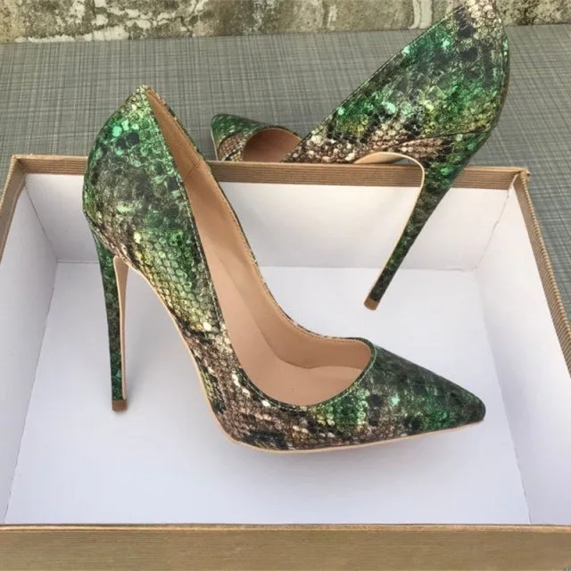 CrocChic Camo Pointed Toe High Heel Pumps