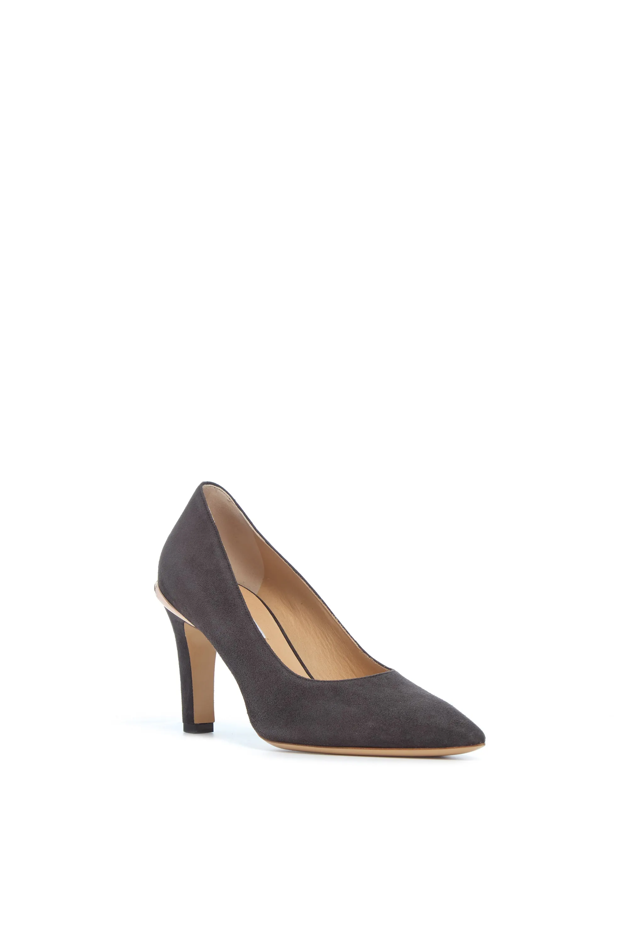 Edwina High Heel Stiletto Pump in Chocolate Suede