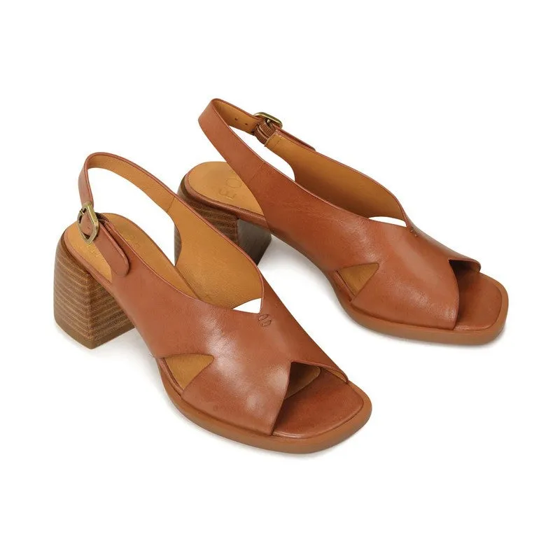 Eos Isadora Tan Heeled Slingback Sandal