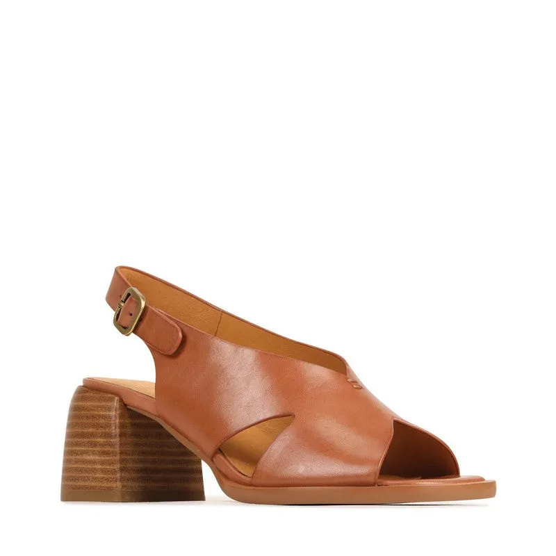 Eos Isadora Tan Heeled Slingback Sandal