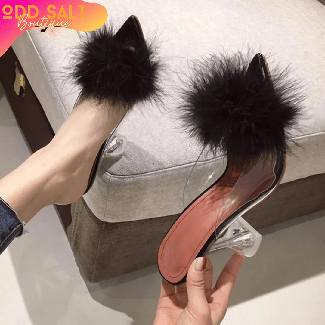 Feather perplex Crystal Heels