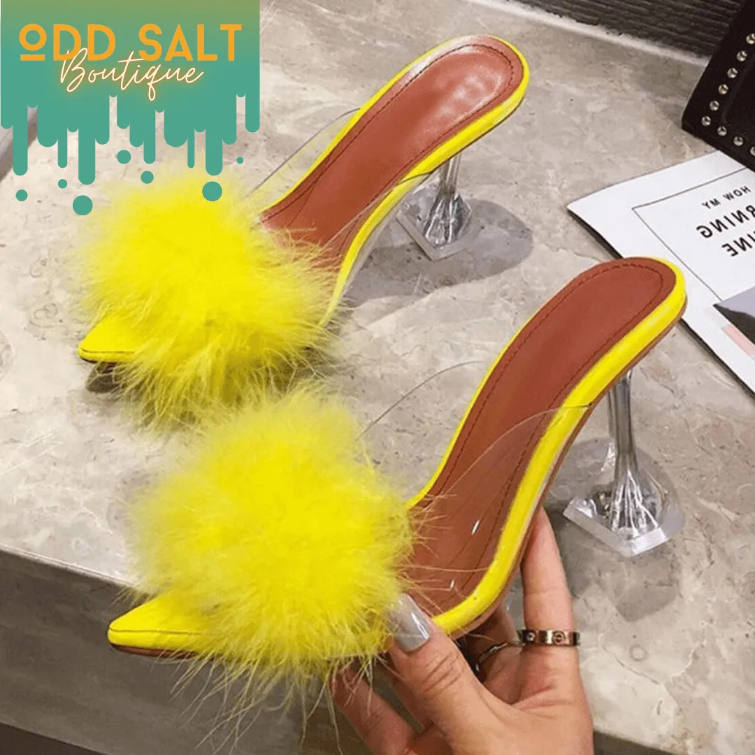 Feather perplex Crystal Heels