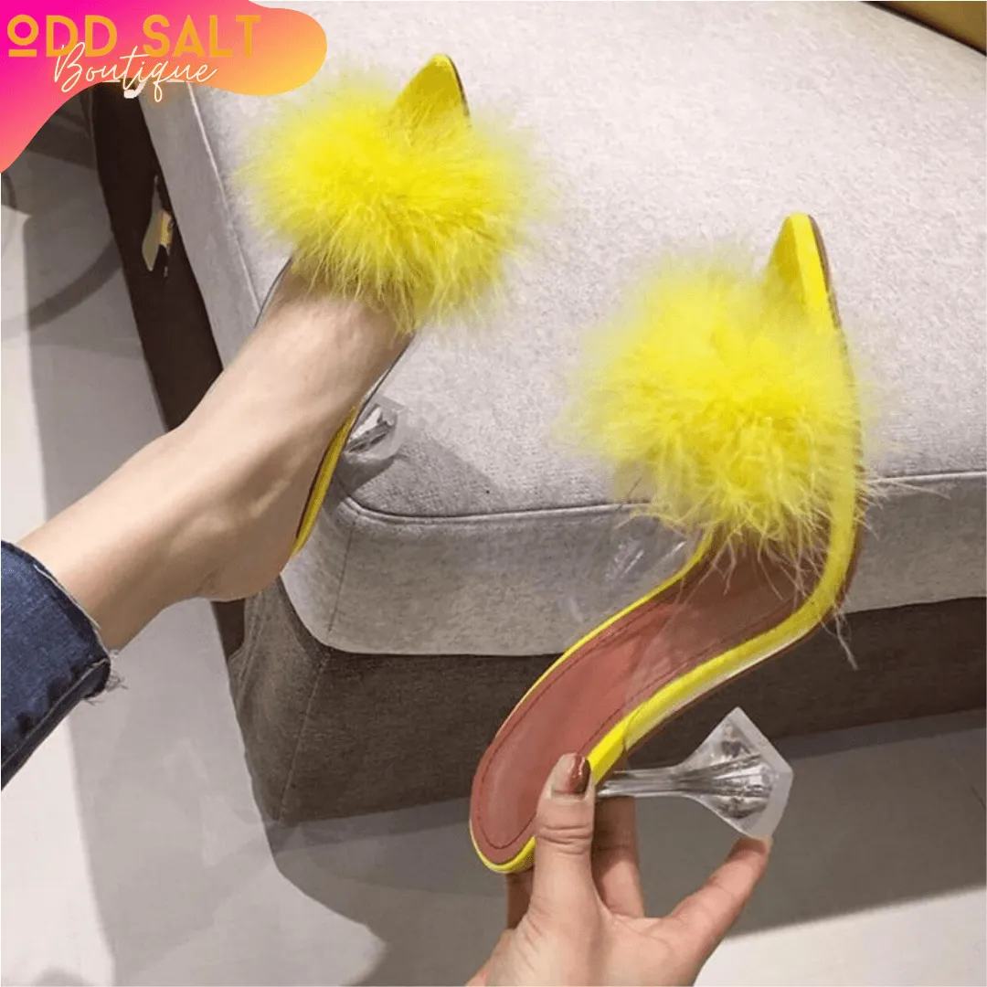 Feather perplex Crystal Heels