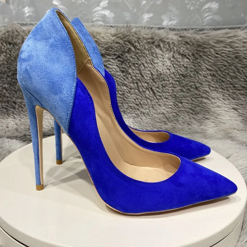 Feeling Blue Two Toned High Heel Stiletto