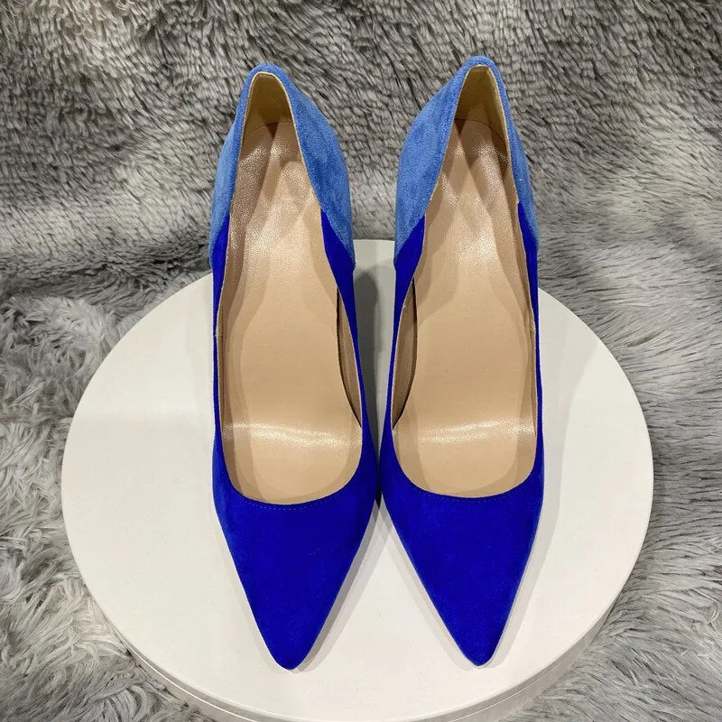 Feeling Blue Two Toned High Heel Stiletto