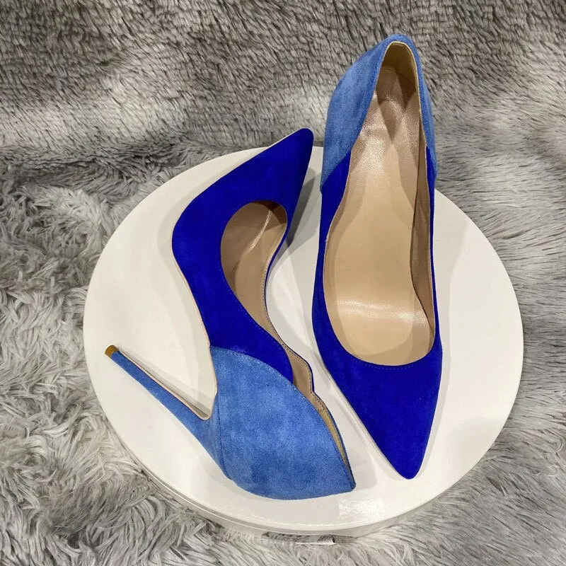 Feeling Blue Two Toned High Heel Stiletto