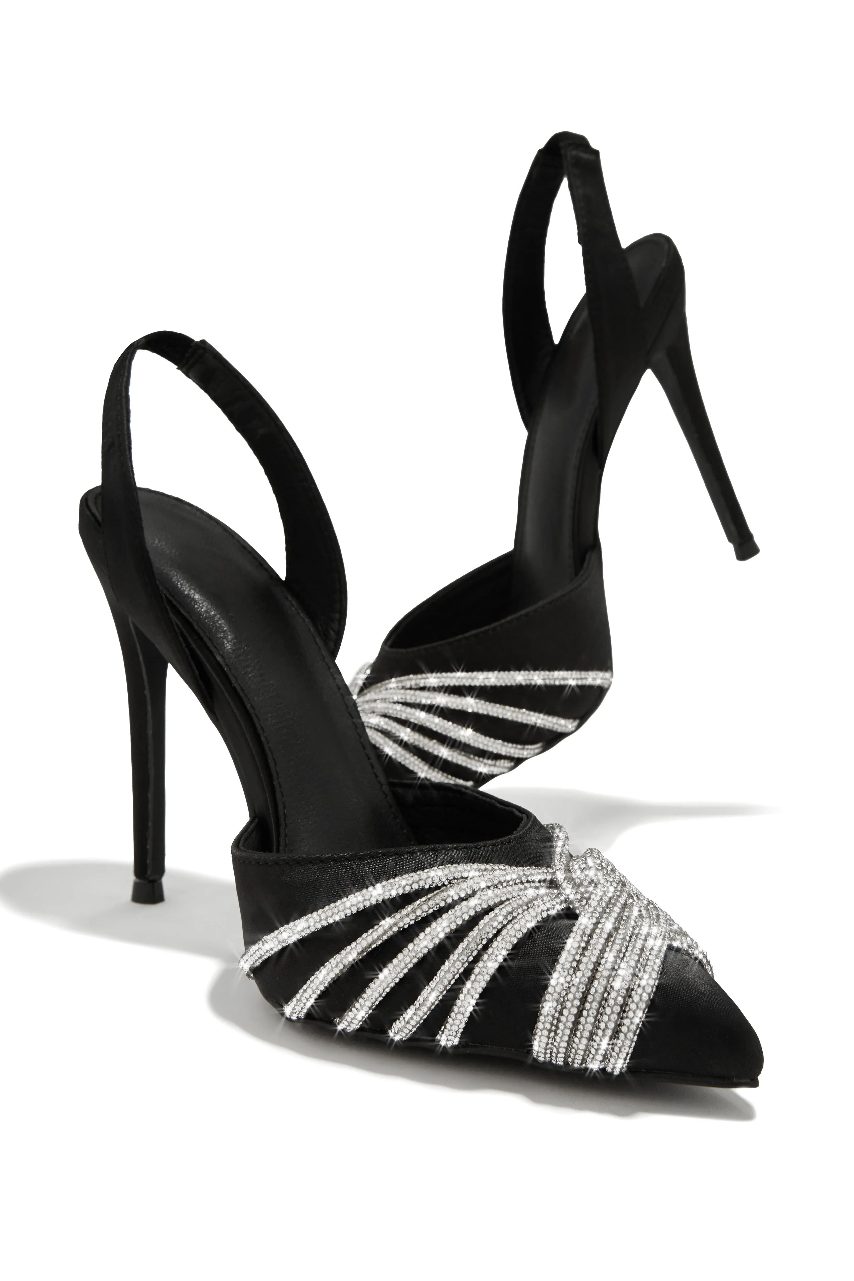 Her World Embellished High Heel Pumps - Black