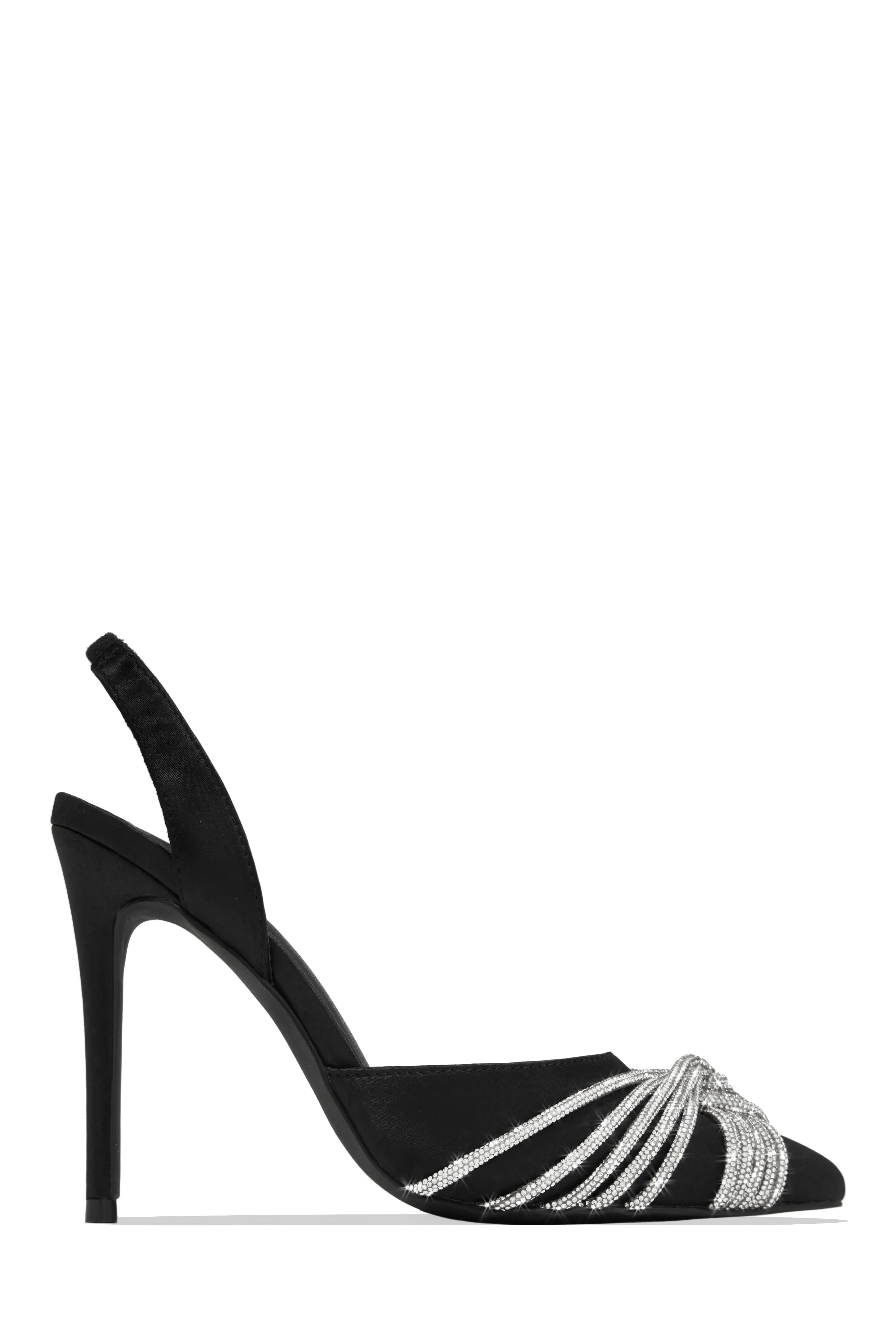 Her World Embellished High Heel Pumps - Black