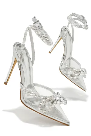 Kara Embellished Pumps - Silver