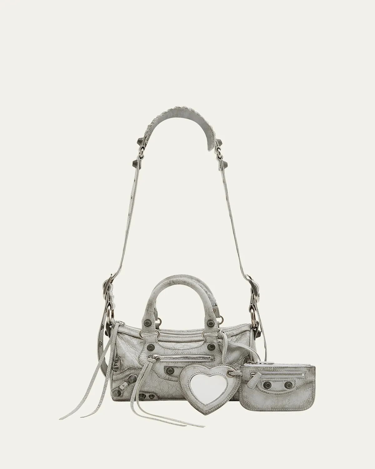 Le Cagole Mini Textured Leather Shoulder Bag