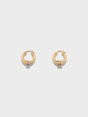 Lenny 18kt Gold-Plated Hoop Earrings