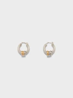 Lenny Palladium-Plated Hoop Earrings