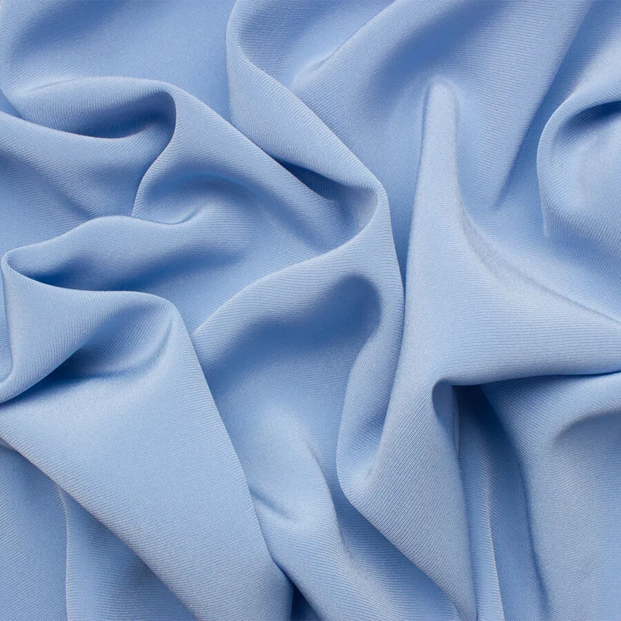 Light Sky Blue Satin Backed Crêpe