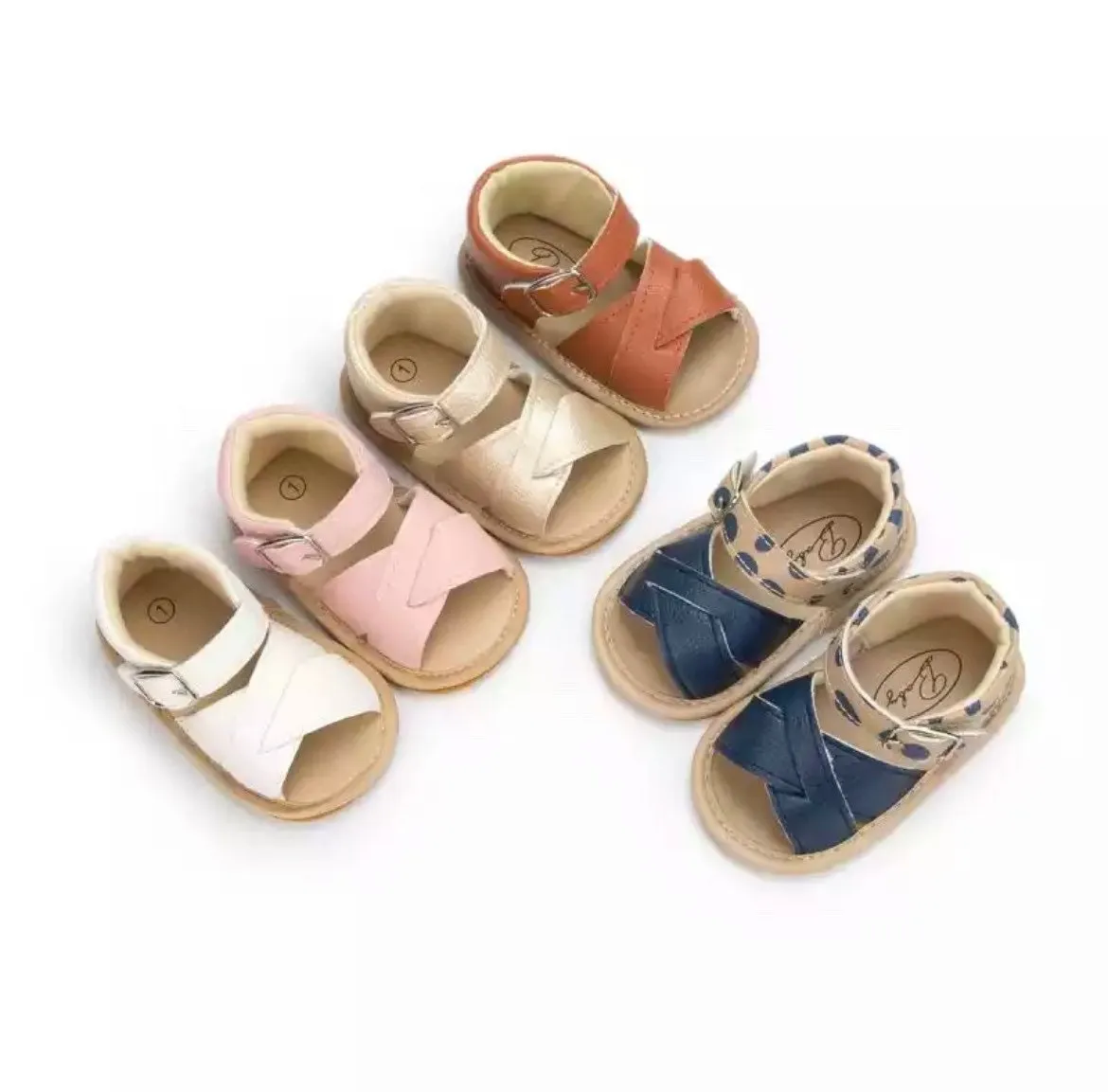 Lucy - Baby Girl Leather Sandals, First Walker