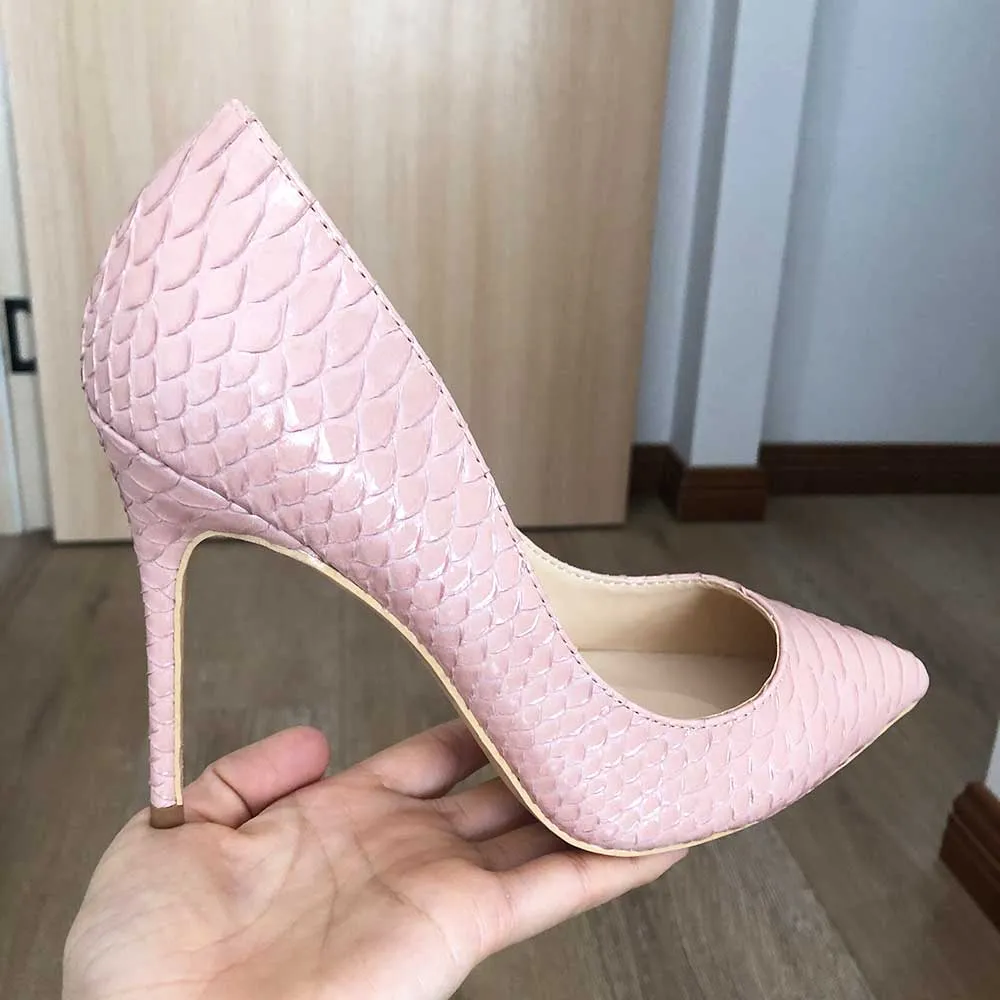 Luxe Serpent Slip-on Stiletto Pumps