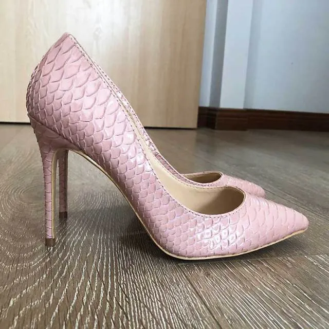 Luxe Serpent Slip-on Stiletto Pumps