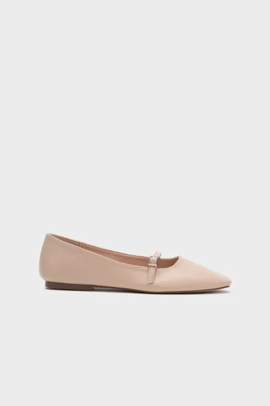 MARY JANE SQUARE TOE FLAT PUMP