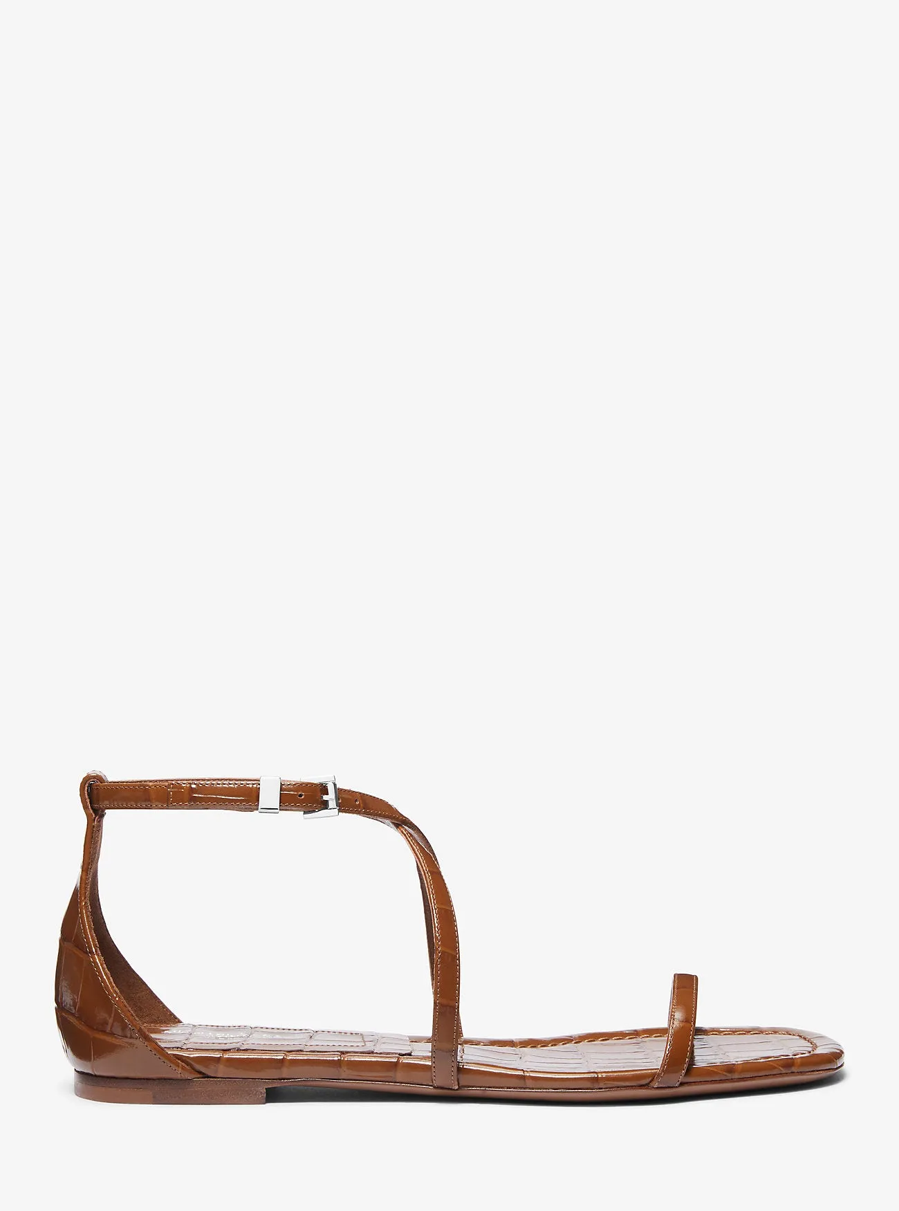 Michael Kors Polly sandals in croc-embossed leather