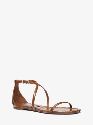 Michael Kors Polly sandals in croc-embossed leather