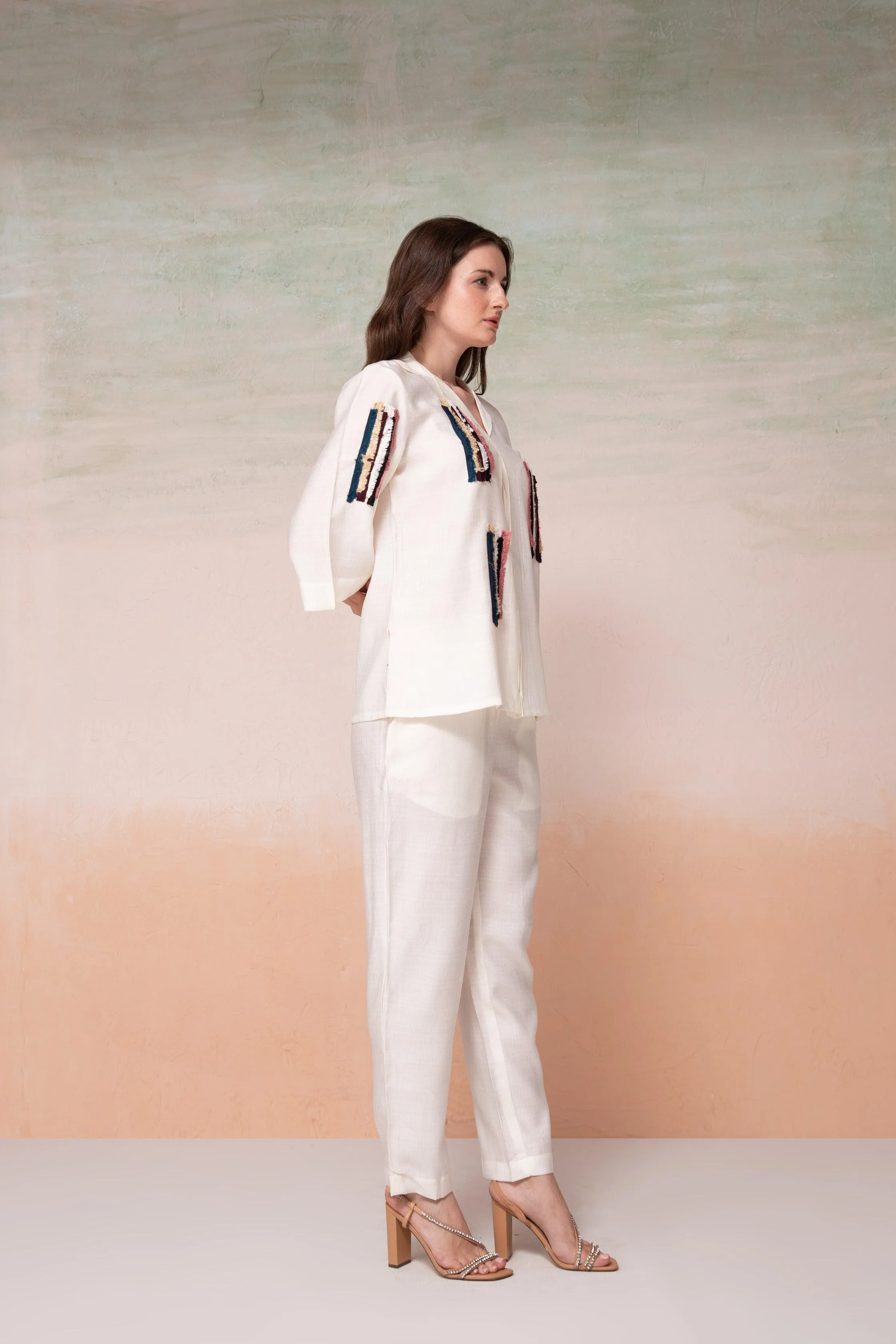 Muslin White 2-Piece Coord Set with Versatile Styling