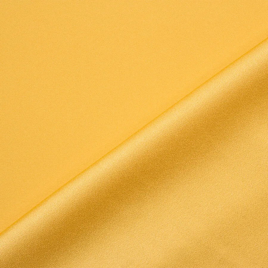 Mustard Yellow Satin Backed Crêpe