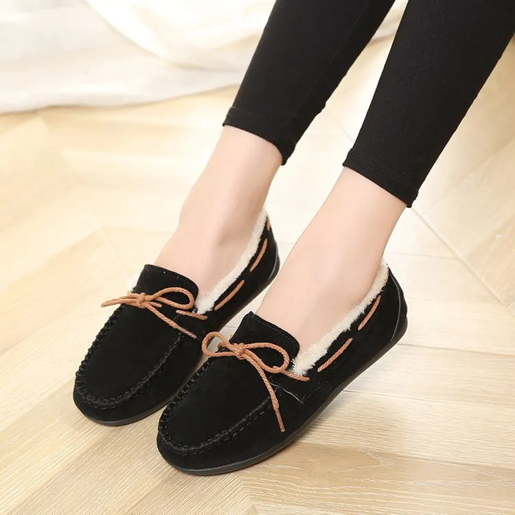 Owlkay Winter Women's Fleece-Lined Thickened Comfortable Cotton Shoes