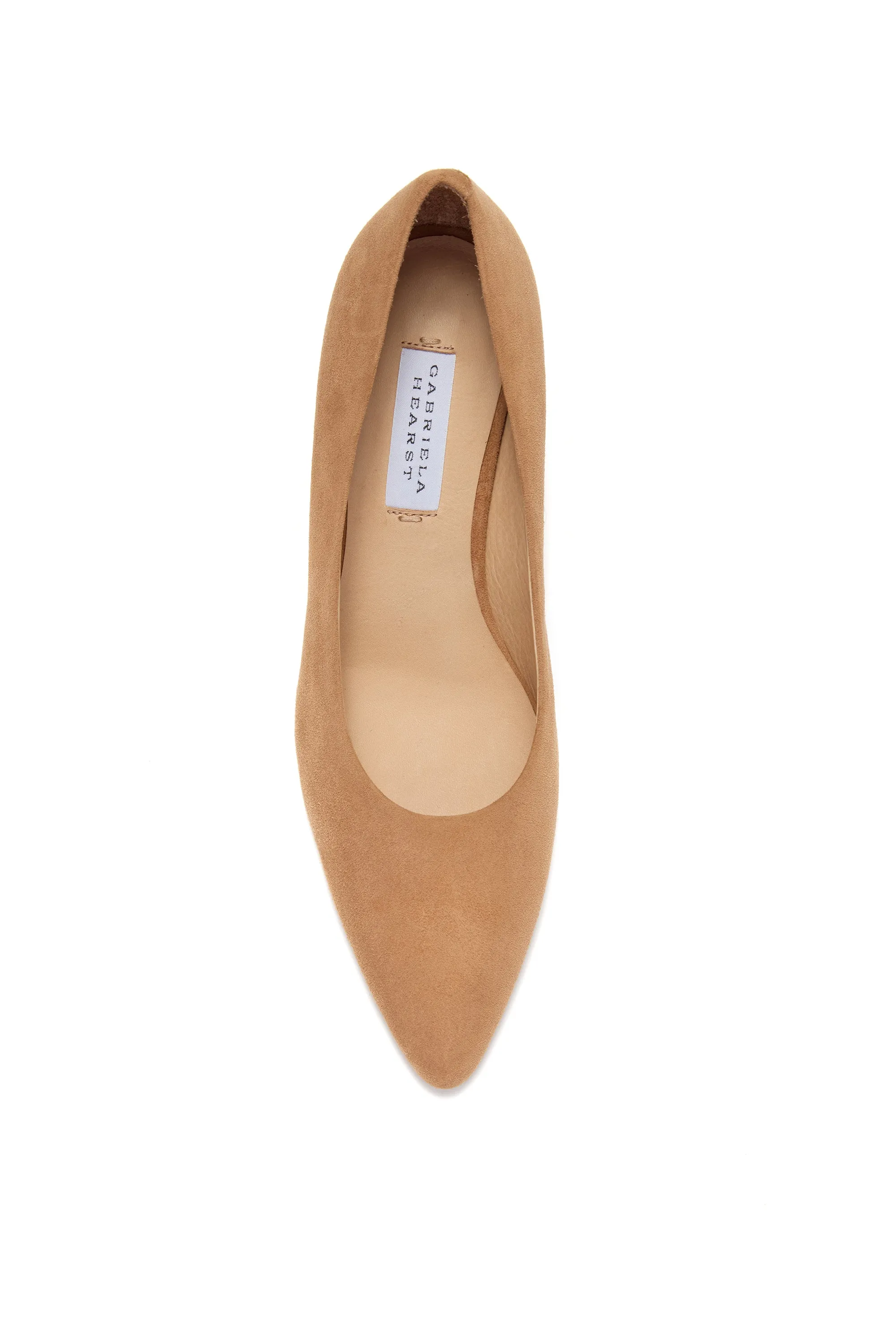 Peggy Pump in Dark Camel Suede