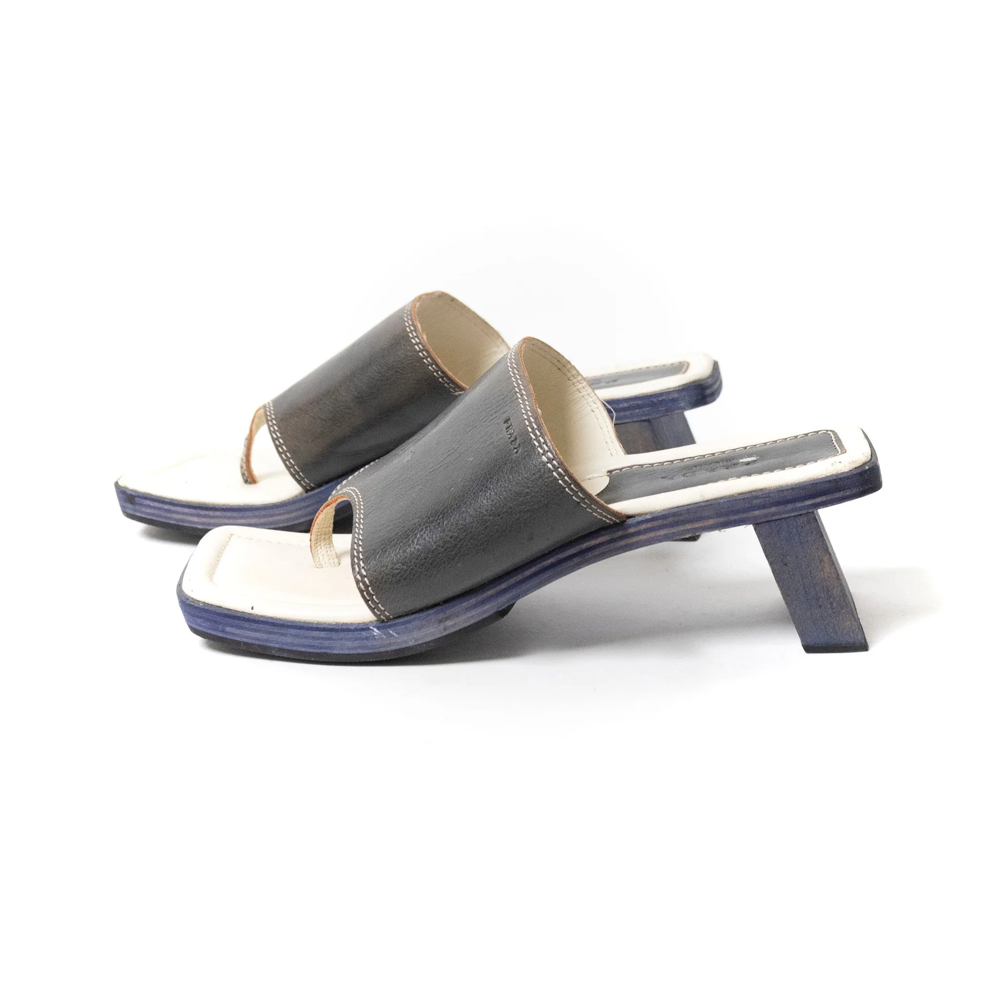 Prada Japanese Style Clog Sandals