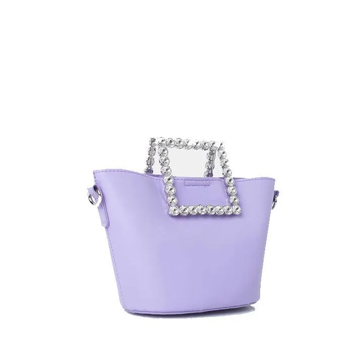 PUBLIC DESIRE THE GLAM MINI BUCKET PURPLE BAG