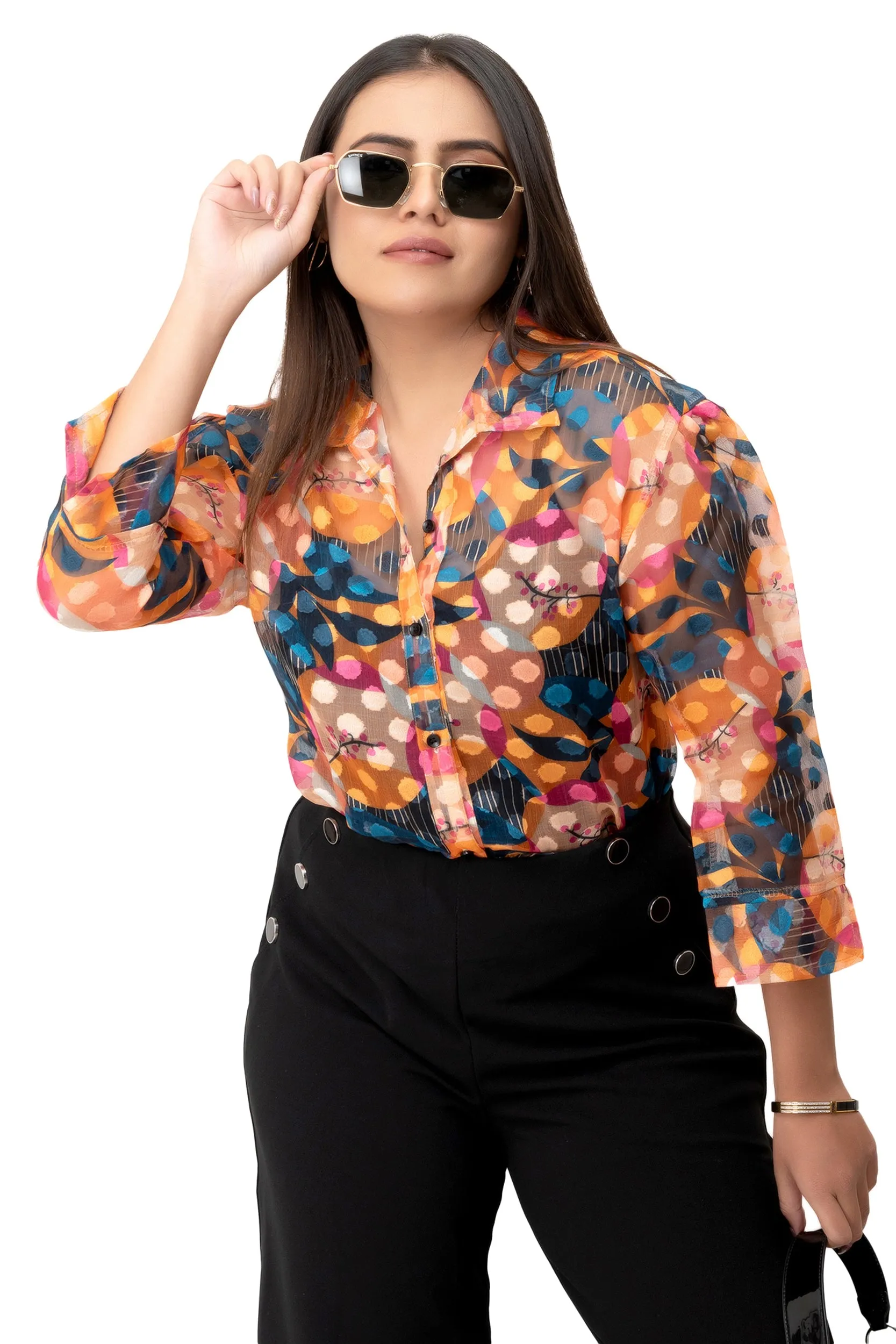 Radiant Sheer Printed Shirt