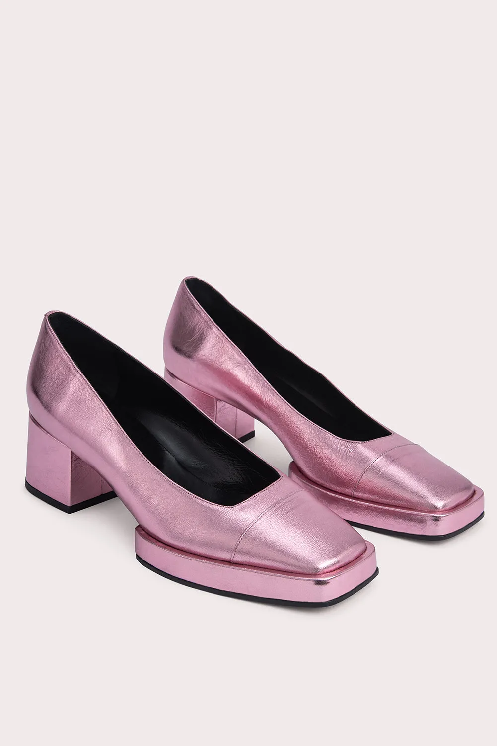 Sava Pink Metallic Leather