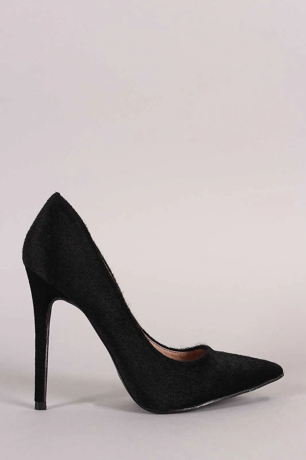 Shoe Republic LA Vegan Haircalf Pointy Toe Pump