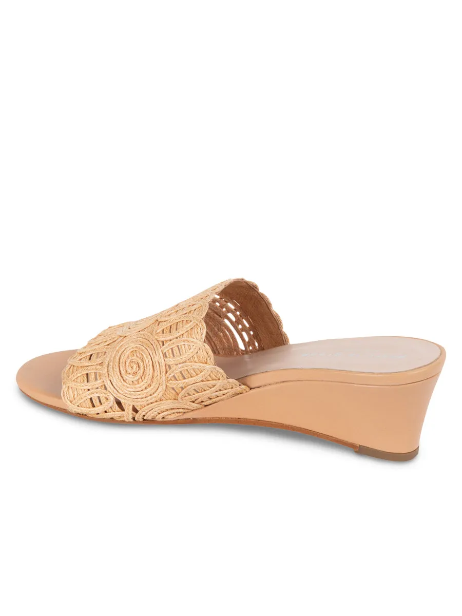 Siesta Swirled Raffia Wedge