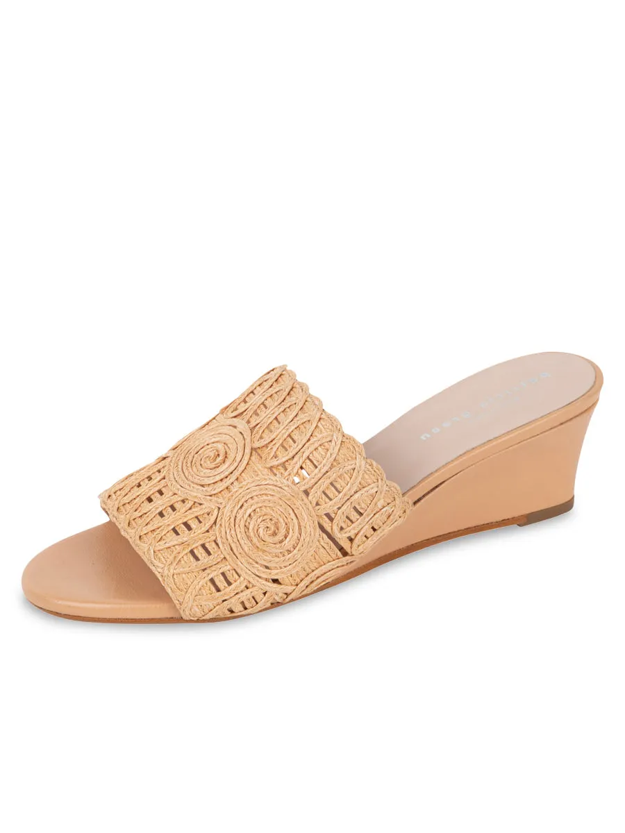 Siesta Swirled Raffia Wedge