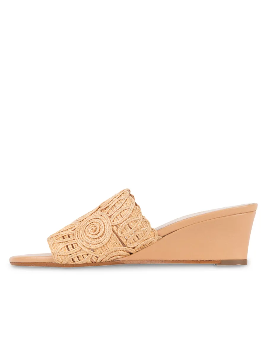 Siesta Swirled Raffia Wedge