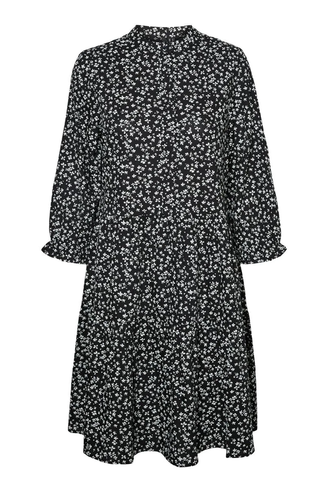 Simone mini dress - Black-flowered