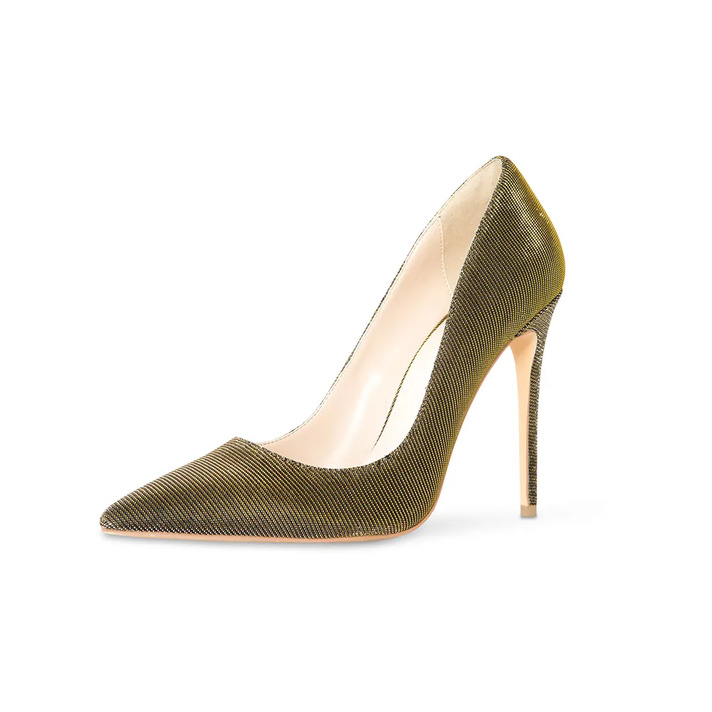 Sophia Vegan Gold Disco Pumps