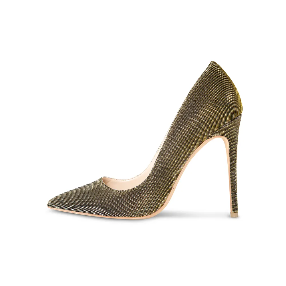 Sophia Vegan Gold Disco Pumps