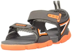 Sparx Kids Unisex-Child Grey Orange Sandal-12 (SS0473C)