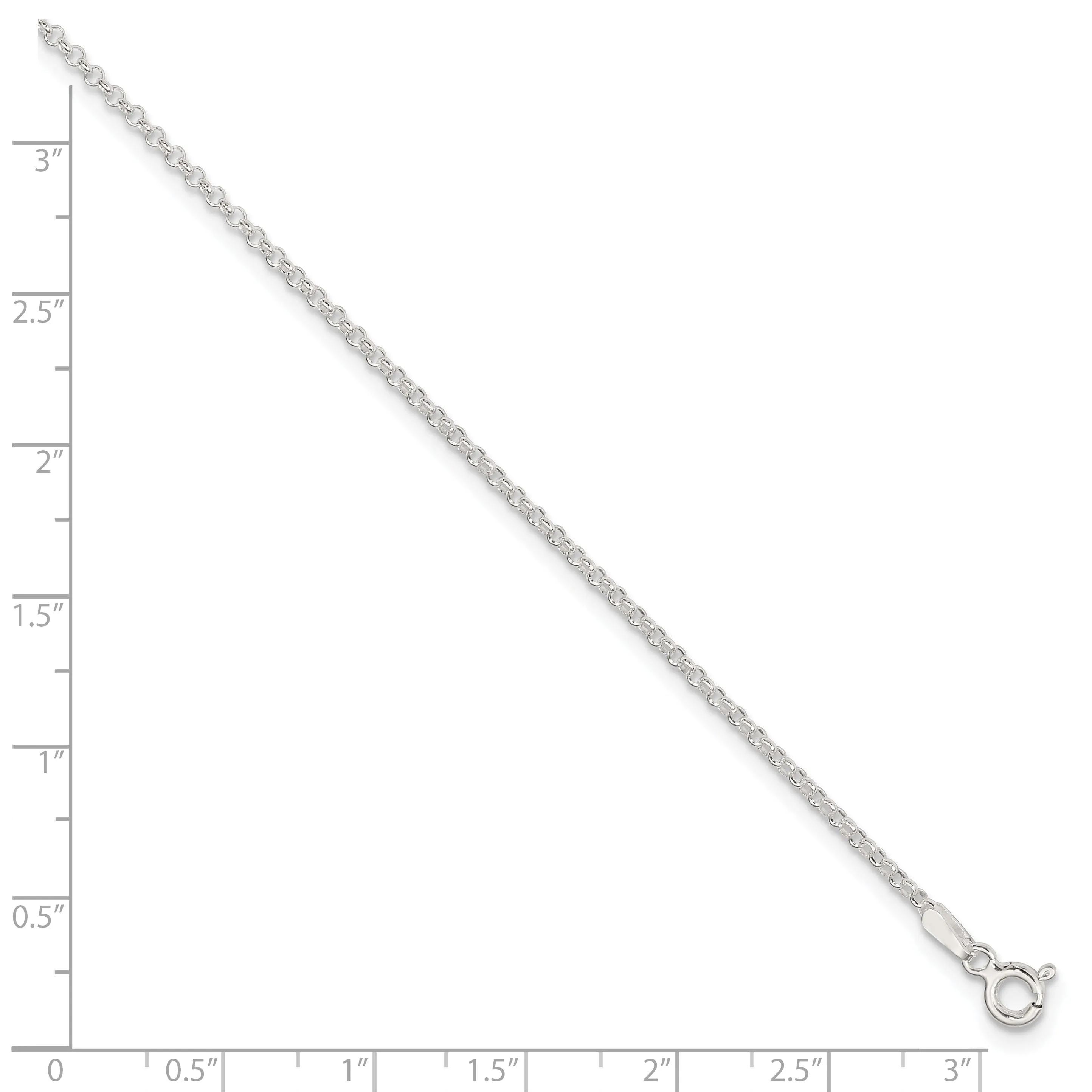 Sterling Silver Rolo Chain Anklet