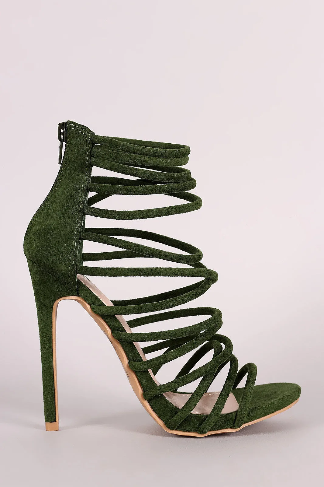 Strappy Open Toe Stiletto Heel