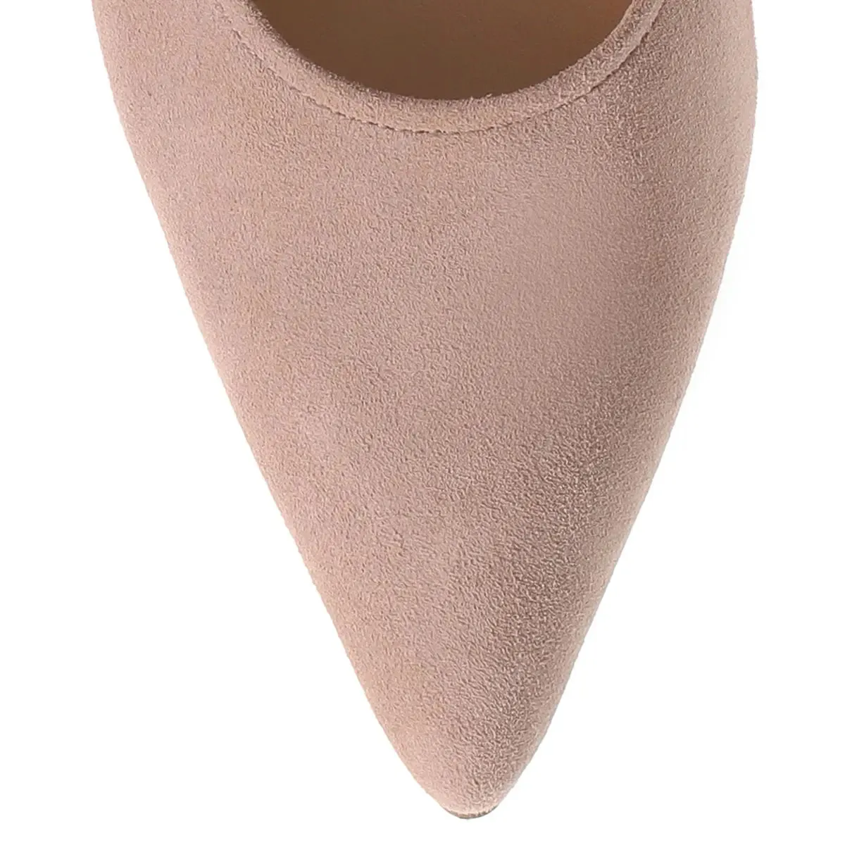 Suede Block Heel Low Court Shoes Taupe