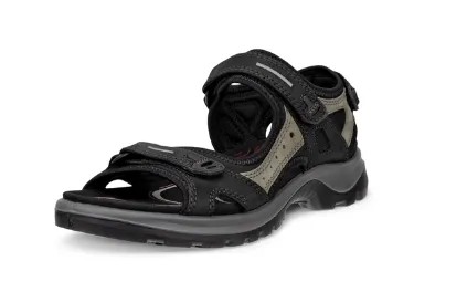 Women's Ecco Yucatan Sandal 069563-50034 Color:  Black/Mole/Black